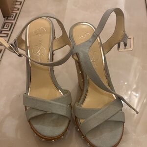 Jessica Simpson Light denim Strappy Platform Sandals